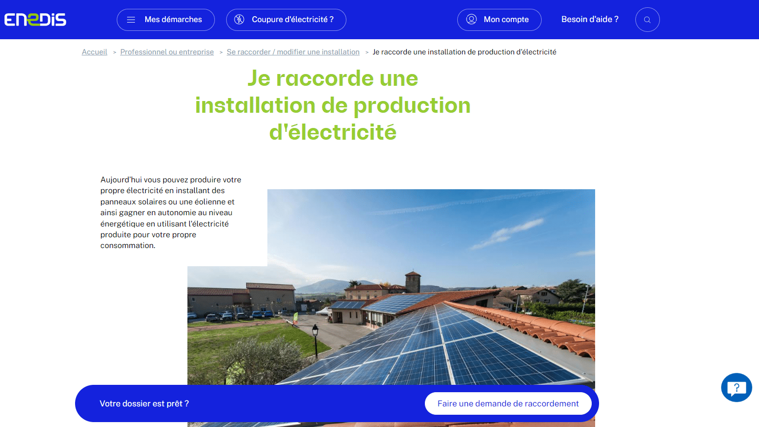 Panneaux solaires ENEDIS Velaux