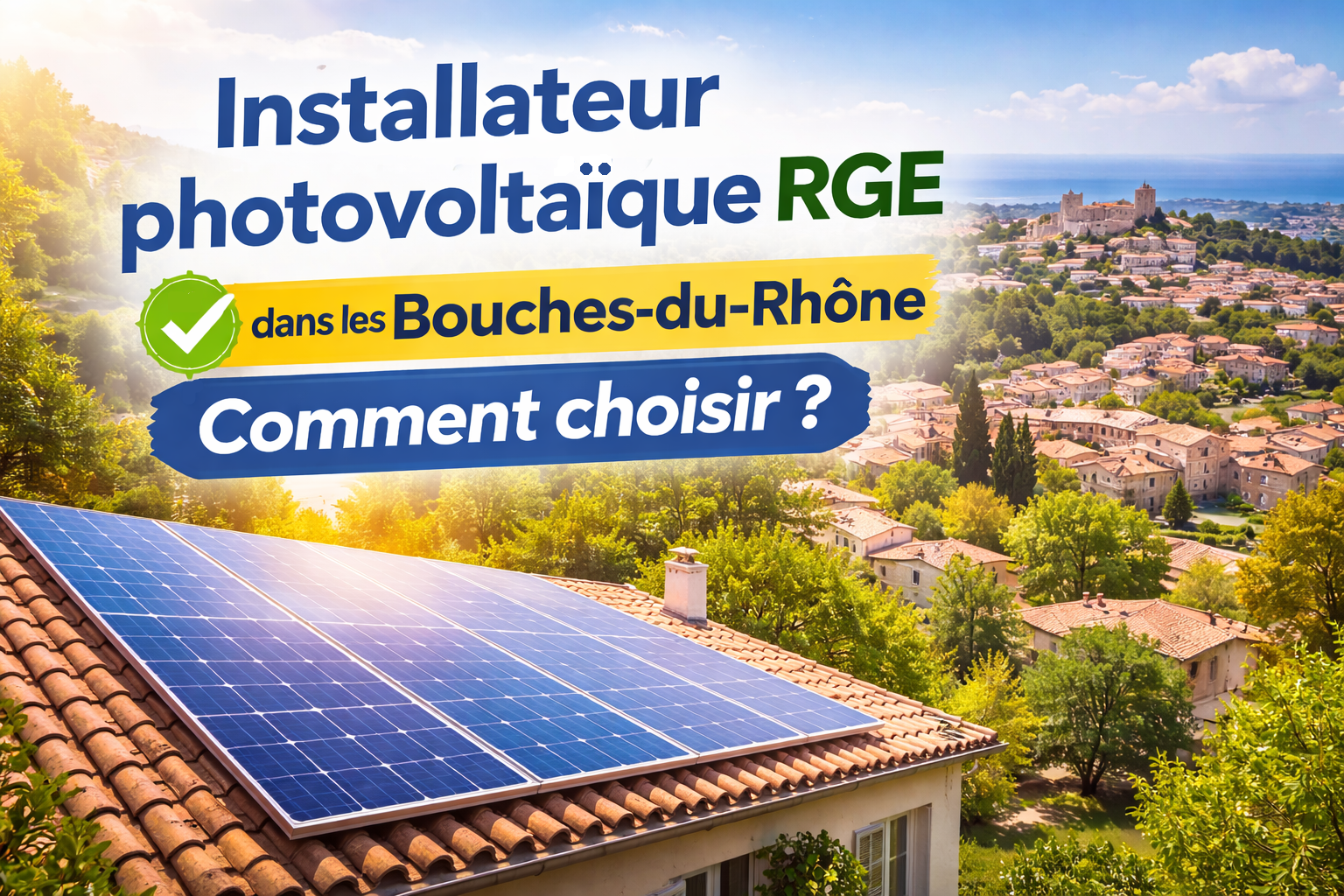 Installateur photovoltaïque RGE dans les Bouches-du-Rhône : comment choisir ?